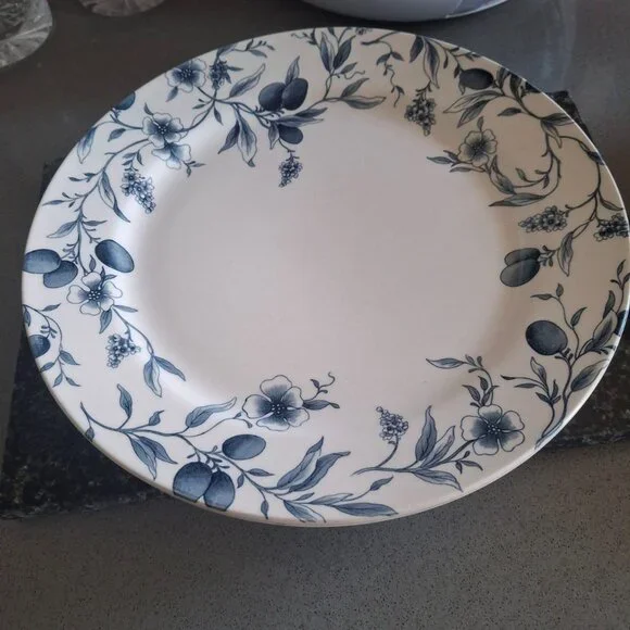 Vintage Claytan Blue Floral Ceramic Flatware Set of 7 pcs - Picture 8 of 13